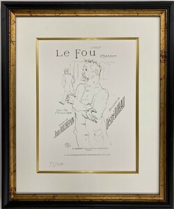 【特価】 　≪　　 トゥールーズ　ロートレック　　≫　　オリジナルリトグラフ【石版画】 　 LE FOU　 　1978年 　　TOULOUSE-LAUTREC