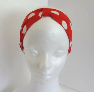 * for children hair band * ribbon red red polka dot dot lovely parent .ko-te