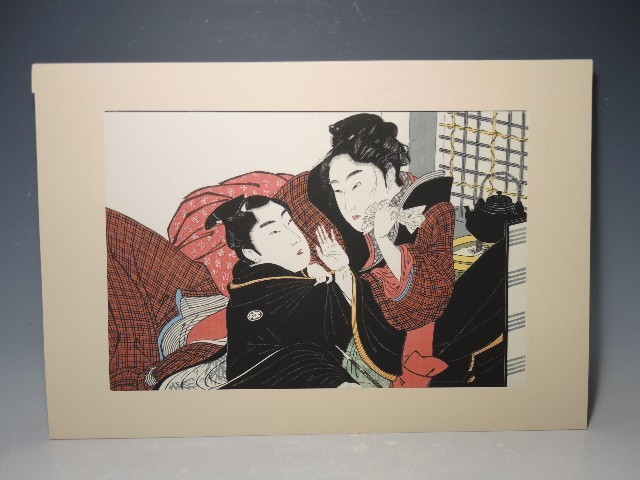 30041/○ Kitagawa Utamaro Edo tradition Oishiki handrail woodblock print ``Uta Pillow - Kuyashii'' Treasured beautiful ukiyo-e masterpiece Ukiyo-e print Painting Japanese painting, painting, Ukiyo-e, print, Beautiful woman painting