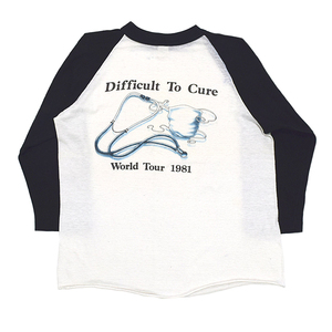 1981 RAINBOW レインボー DIFFICULT TO CURE ヴィンテージTシャツ 【M】 *AB1