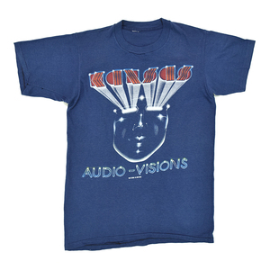 80'S KANSAS カンサス AUDIO VISIONS ヴィンテージTシャツ 【L相当】 *AD1