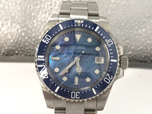 １円★超美品★SEIKO セイコー ダイバー SKX 200ｍ 自動巻き MOD カスタム メンズ腕時計 青 ブルー文字盤 _画像1