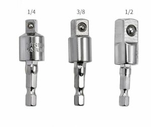 ★送料無料 匿名発送★エクステンション ソケットアダプター【３種類セット】1/4・3/8・1/2 ラチェット バイク 自転車 修理 整備に564301
