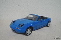 京商 マツダ Miata MX-5 1/18 ミニカー ブルー マツダ ユーノスロードスター リトラ_画像3