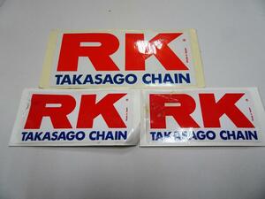 RK TAKASAGO CHAIN 東洋マーク ステッカー3枚セット（大）約88 × 42cm （小）9.5×4.4cm 定形外84円