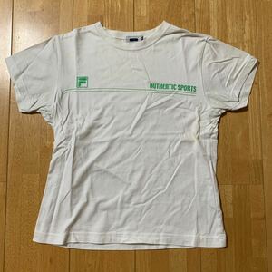 FILA フィラ Tシャツ ホワイト レディース サイズ L 綿100% 中古品 2.3回使用 シミ有り 送料無料