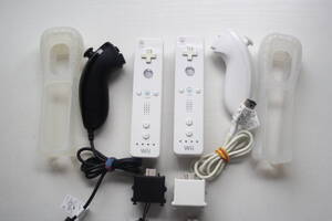 Wiiリモコンまとめて8個セット リモコン/モーションプラス/ヌンチャク/ジャケット付属セット 任天堂純正/動作品906