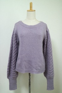 Merlette 20aw SOMERSET SWEATER マーレット セーター レース クルー ニット KNIT パープル