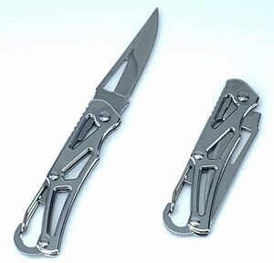ステンレス カラビナナイフ|匿名配送|(8~14cm)