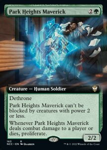 MTG ■緑/英語版■《高街の異端者/Park Heights Maverick》▲拡張アート▲ ニューカペナの街角:統率者　NCC