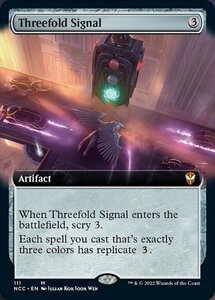 MTG ■無/英語版■《三方向の信号/Threefold Signal》▲拡張アート▲ ニューカペナの街角:統率者　NCC