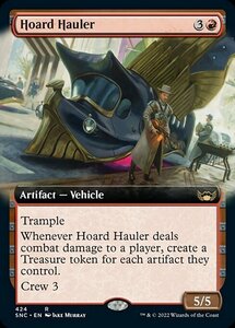 MTG ■赤/英語版■《貯めこむ運び屋/Hoard Hauler》★拡張アートFOIL★ ニューカペナの街角 SNC 　