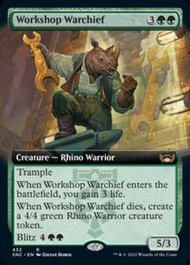 MTG ■緑/英語版■《作業場の戦長/Workshop Warchief》▲拡張アート▲ ニューカペナの街角 SNC 　