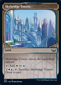 MTG ■土地/英語版■《天橋塔/Skybridge Towers》▲ショーケース▲ ニューカペナの街角 SNC 　