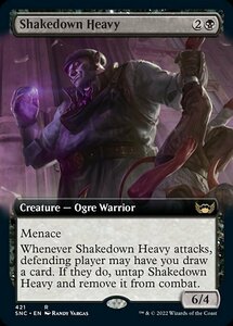 MTG ■黒/英語版■《強請る大入道/Shakedown Heavy》▲拡張アート▲ ニューカペナの街角 SNC 　