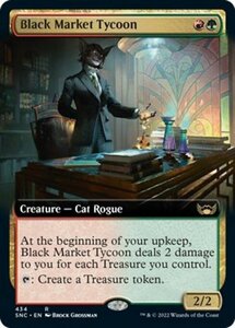 MTG ■金/英語版■《闇市場の巨頭/Black Market Tycoon》★拡張アートFOIL★ ニューカペナの街角 SNC 　