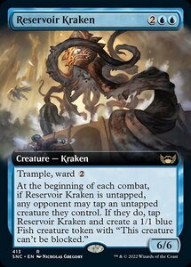 MTG ■青/英語版■《溜め池のクラーケン/Reservoir Kraken》★拡張アートFOIL★ ニューカペナの街角 SNC 　