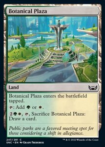 MTG ■土地/英語版■《植物広場/Botanical Plaza》★FOIL★ ニューカペナの街角 SNC 　