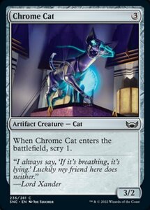 MTG ■無/英語版■《金属猫/Chrome Cat》★FOIL★ ニューカペナの街角 SNC 　