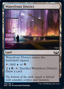 MTG ■土地/英語版■《水辺地区/Waterfront District》★FOIL★ ニューカペナの街角 SNC 　