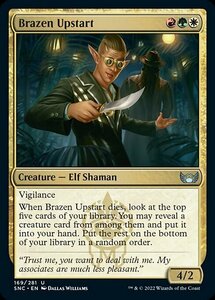 MTG ■金/英語版■《厚顔な成り上がり/Brazen Upstart》★FOIL★ ニューカペナの街角 SNC 　