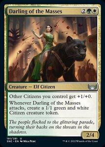 MTG ■金/英語版■《群衆の寵児/Darling of the Masses》★FOIL★ ニューカペナの街角 SNC 　