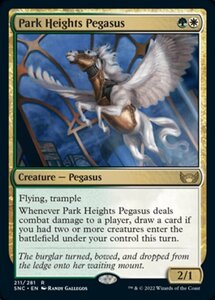 MTG ■金/英語版■《高街のペガサス/Park Heights Pegasus》★FOIL★ ニューカペナの街角 SNC 　