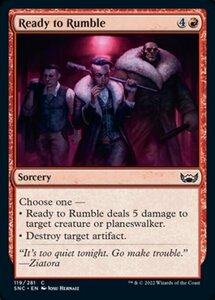 MTG ■赤/英語版■《喧嘩上等/Ready to Rumble》★FOIL★ ニューカペナの街角 SNC 　