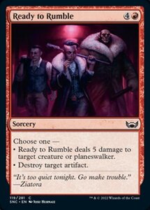 MTG ■赤/英語版■《喧嘩上等/Ready to Rumble》★FOIL★ ニューカペナの街角 SNC 　