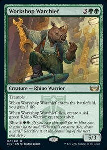 MTG ■緑/英語版■《作業場の戦長/Workshop Warchief》★FOIL★ ニューカペナの街角 SNC 　