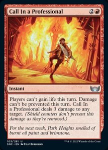 MTG ■赤/英語版■《プロの招聘/Call In a Professional》★FOIL★ ニューカペナの街角 SNC 　