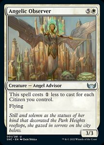 MTG ■白/英語版■《天使の観察者/Angelic Observer》★FOIL★ ニューカペナの街角 SNC 　