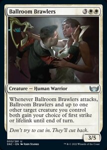 MTG ■白/英語版■《舞踏場の喧嘩屋/Ballroom Brawlers》★FOIL★ ニューカペナの街角 SNC 　