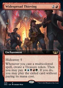 MTG ■赤/英語版■《蔓延する窃盗/Widespread Thieving》▲拡張アート▲ ニューカペナの街角 SNC 　