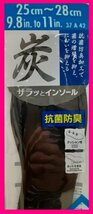 【送料無料:インソール 中敷:１足:】★ 炭サラッとインソール★メンズ(25.0～28.0cm) or レディース(22.0～25.0cm)：クッション性_画像2