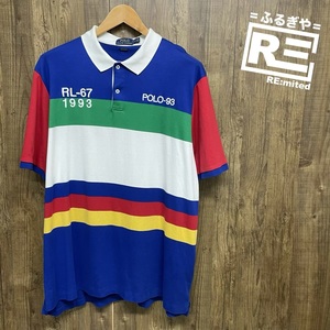 POLO RALPH LAUREN ポロラルフローレン 半袖ポロシャツ RL93 マルチカラー XXL ビッグサイズ ロゴ