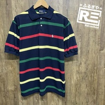 POLO RALPH LAUREN ポロラルフローレン 半袖ポロシャツ ボーダー マルチカラー ワンポイント_画像1