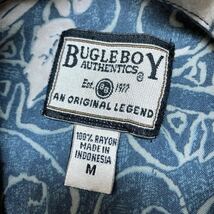 BUGLE BOY◇ブーグルボーイ アロハシャツ 半袖シャツ トップス 総柄 柄シャツ ボタニカル ハワイアンシャツ レーヨン 涼感 古着 メンズM_画像8