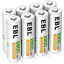 単3形電池 EBL 単3充電池 8個 パック 2800mAhニッケル水素充電電池 充電式電池 単三電池_画像1