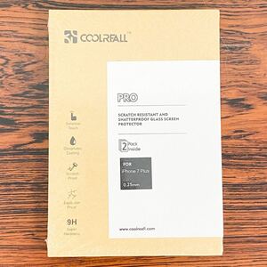 ☆新品未使用☆　COOLREALL　iPhone7Plus　ガラスフィルム　2枚セット