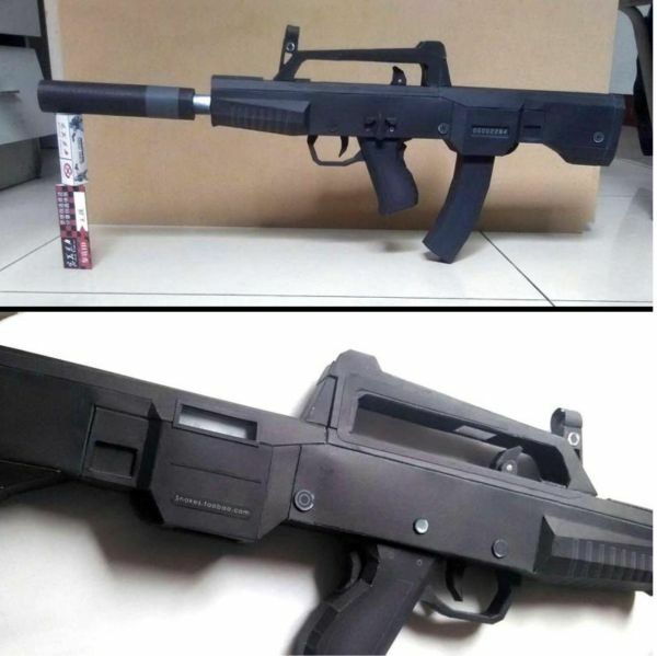 ペーパークラフト 高級防水紙 05式短機関銃 QCW05 PRC アサルトライフル 工作　本　冊子　大人　銃器　マシンガン