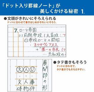 コクヨ ノート キャンパスノート 限定 B5 5冊パック ドット罫 A罫 ブラックカラー ノ-3CDATNX5