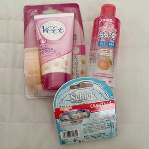 Sale! vi -toba baby's bib m depilation cream, papa - lotion peach. leaf,Shick Quattro4 razor 4 piece entering 3 point set 