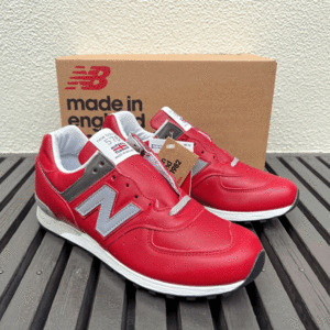 国内正規品 UK製 New Balance M576RED レッド×グレー US9D 27cm 限定 イギリス英国製 NB スニーカー Made In England 赤 オールレザー