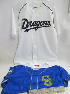 中日ドラゴンズ ローリングス製（ SIZE:L＋８０周年記念高橋（３）レプリカユニフォーム（F）現状背に他人のサインか？２枚未使用か美品