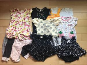 80㎝　合計11着　夏物ベビー服　夏用子供服　保育園用　女の子　ファミリア水遊び着入り　familiar a.v.v等有り