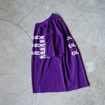 80s Sportswear 両面プリント Tシャツ MADE IN USA 表記L 紫 ビンテージ 古着 _画像1