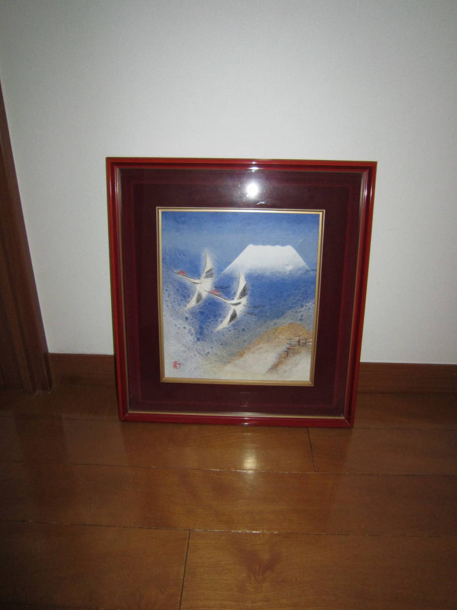 Crane Mount Fuji painting, Artwork, Painting, others