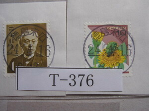 （T-376）使用済　年号下線入　徳島・末広郵便局　