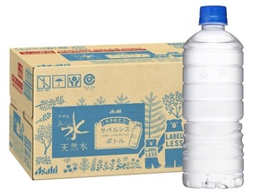 【送料無料】アサヒ飲料 おいしい水 天然水 ラベルレスボトル PET600ml×24本